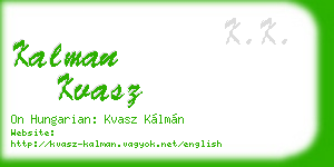kalman kvasz business card