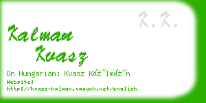 kalman kvasz business card